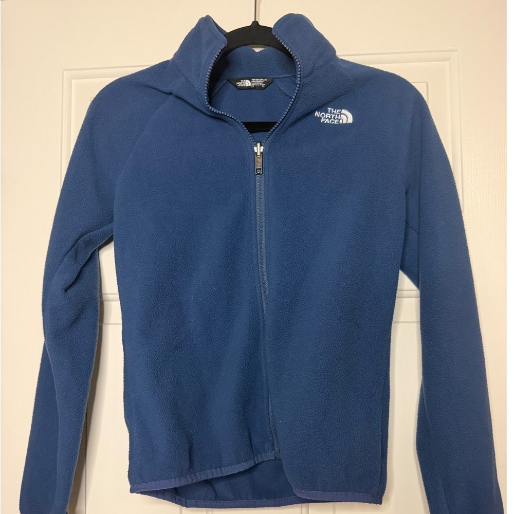The North Face Girls Blue TKA Glacier Full Zip Fleece Jacket Size L 12